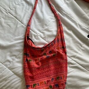 Thrifted Indian Elephant Print Bag